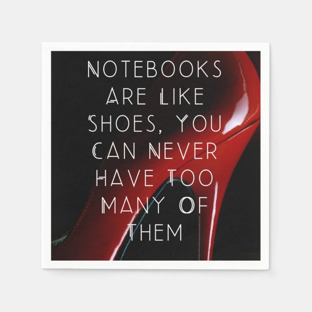 Cadernos Red Heels são como sapatos guardanapos de (Frente)