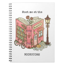 Cadernos Watercolor Meet Me At the Bookstore