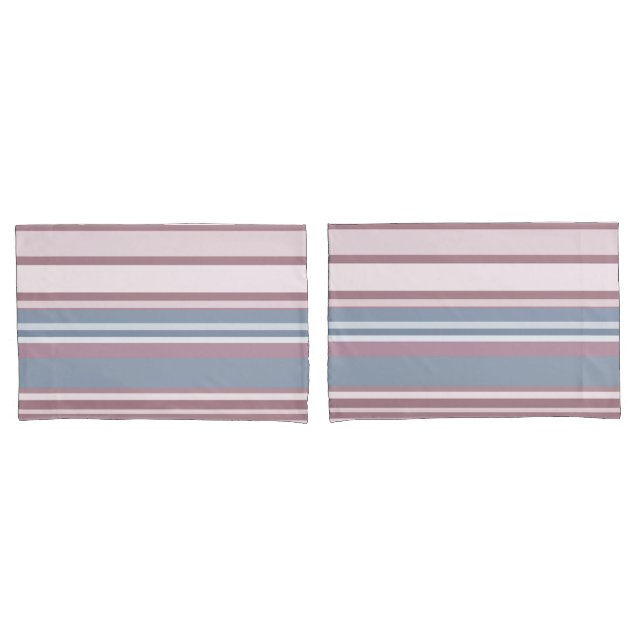 Cadet Grey and Desaturated Rose Stripes (Frente - conjunto)