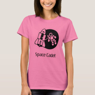 Cadete espacial Motif Tie Tingido Rosa Camiseta