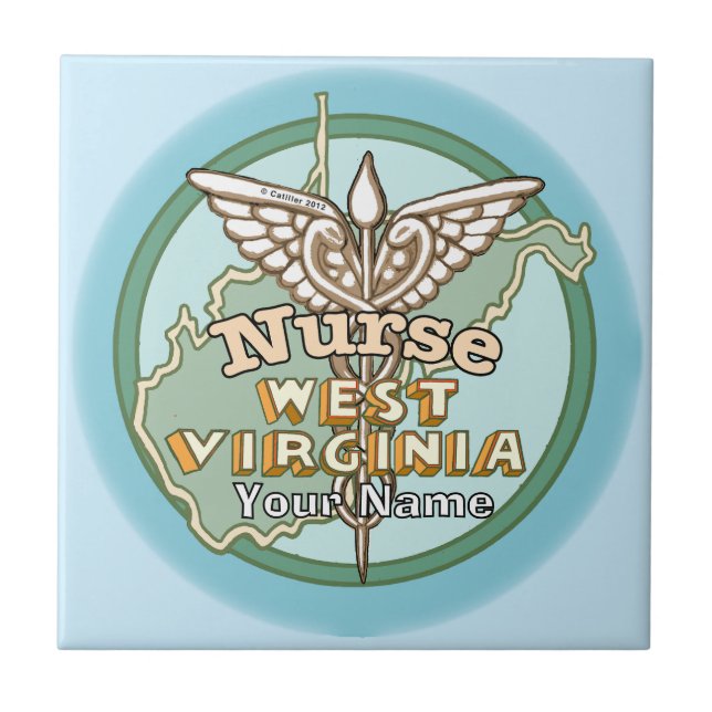 Caduceu de Enfermeira da Virgínia Ocidental (Frente)