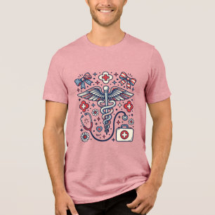Caduceu Médico Vintage Patriota Enfermeira Vetor D