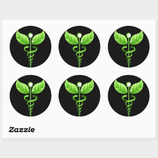 Caduceus: Alternativo Medicinal com adesivos redon