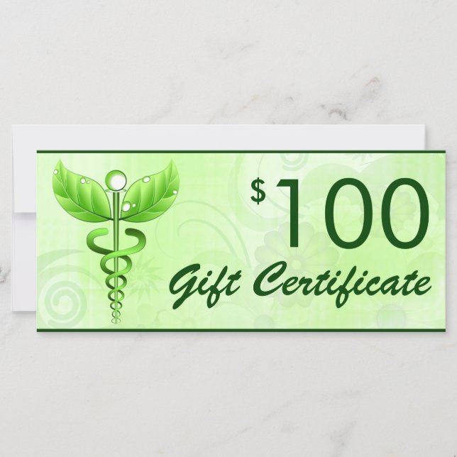 Caduceus Alternativo Medicine $100 Gift Voucher (Frente)
