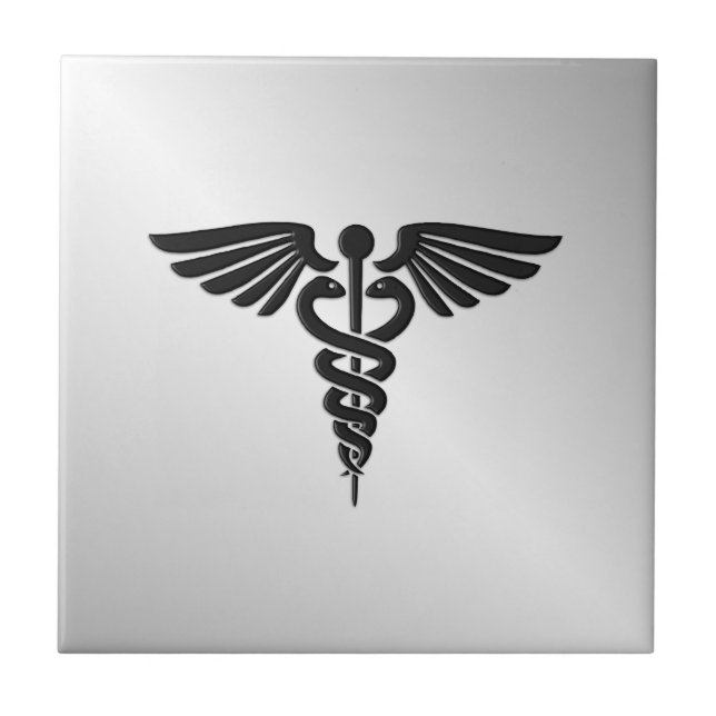 Caduceus médico de prata (Frente)