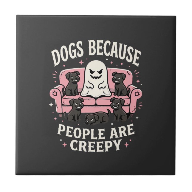 Cães Assustadores de Halloween Porque as Pessoas S (Frente)