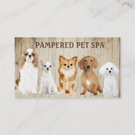 Cães bonitos na cerca Cartão de visita