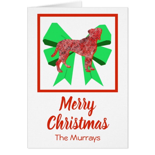 Cães Boxer Cachorro de Natal Bonito e Cartão de Ar (Frente)