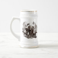 Cães caçadores, época de caça Caneca de cerveja de