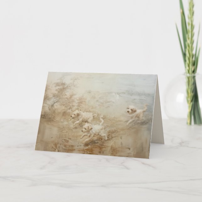 Cães - Cartão de Saudação Doblado (Frente)