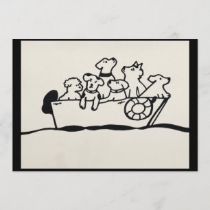 "Cães convite no barco" por Willowcatdesigns