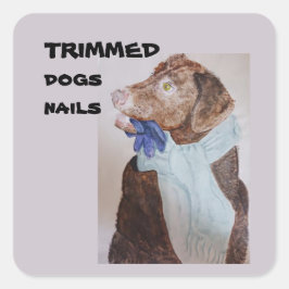 cães cortados unhas com adesivos circulares clássi