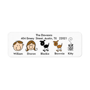 Cães customizáveis da família 2, etiquetas de 1