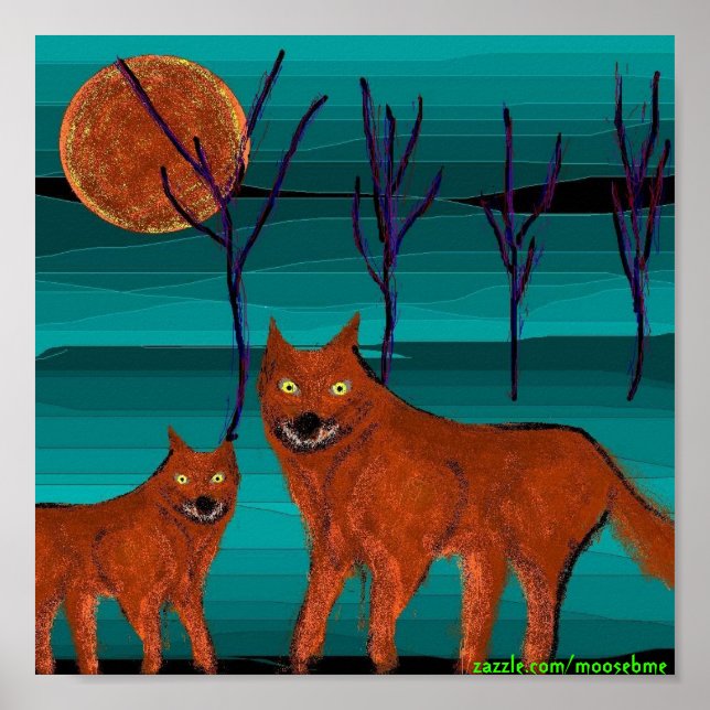 Cães-da-mãe 9x9 poster (Frente)