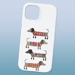 Cães Dachshund<br><div class="desc">Cães de salsicha Dachshund bonitos e brancos, cachorros-salsicha, cães-salsicha, doxias ou o que mais você gosta de chamá-los. Arte original de Nic Squirrell.</div>