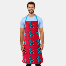 Cães de Balão Vermelho e Azul Apron