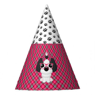 Cães de filhote de cachorro de Shihtzu chapéus d