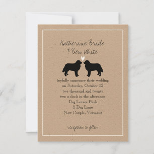 Cães de montanha de Bernese que Wedding o convite