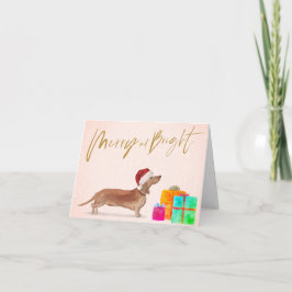 Cães de Natal Oferecem Cartão Brilhante para Feliz