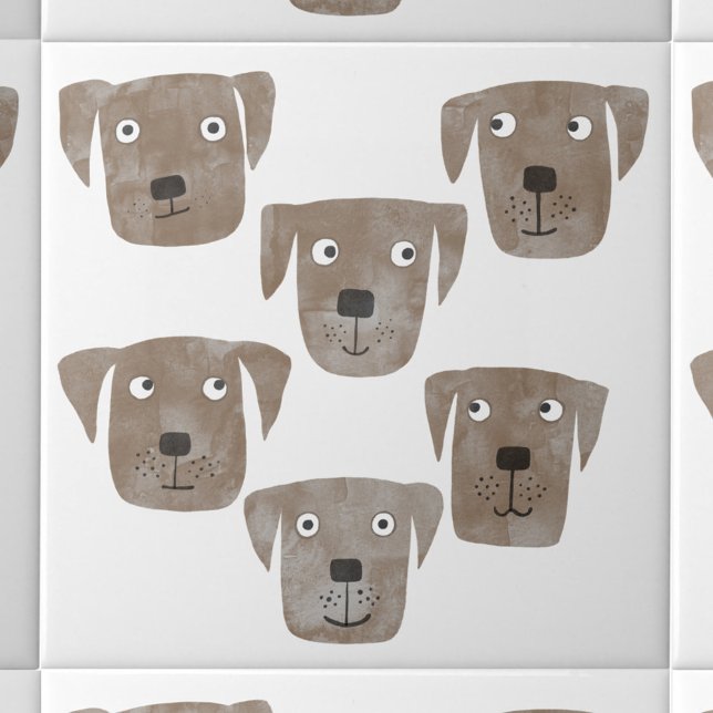Cães de varejo Labrador de Chocolate Bonito (Fun Chocolate Labrador Retriever Dog ceramic tile)