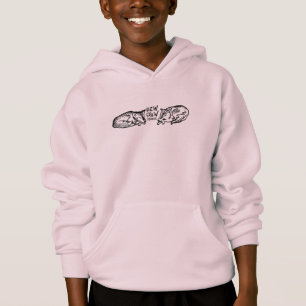 Cães do sono bonito no rosa apenas para o Hoodie