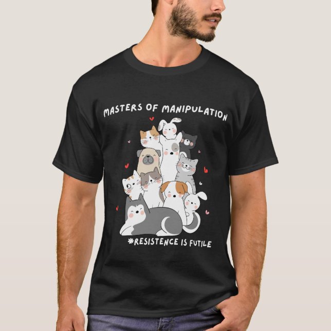 Cães e gatos, Camisa Design sem dobradiças (Frente)
