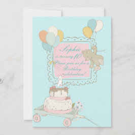 Cães e pássaros voadores - Crianças Convite de Ani