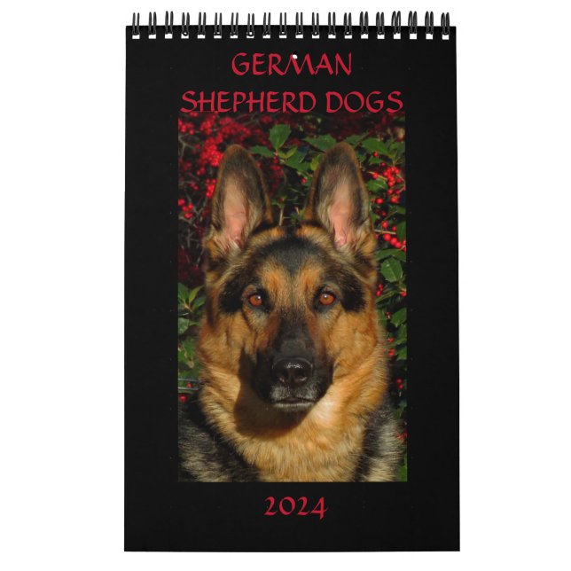 CÃES german shepherd - Calendário da Página de Sol (Capa)