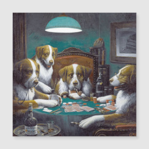 Cães Jogando Poker Magnético