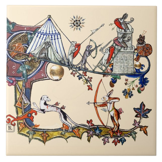 Cães medievais selvagens e coelho assassino (Frente)