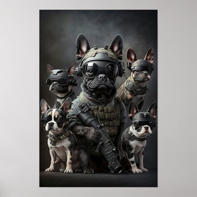 Cães Militares de poster Art (Frente)