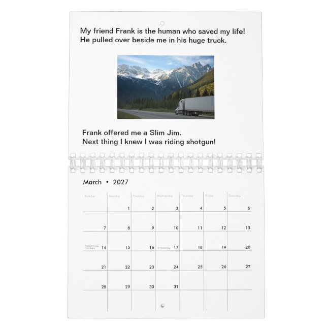 Cães Nunca Desistem do Calendário do Storybook (Mar 2027)