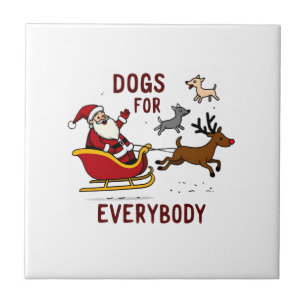 Cães Para Todos o Papai Noel Natal Divertido