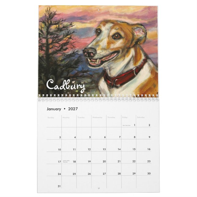 Cães pelo calendário de Angie 2012 (Jan 2027)