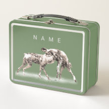 Cães Selvagens Africanos Personalizados Lunchbox