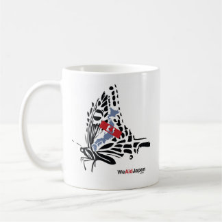 Café キリンと蝶のマグカップ da caneca de Giraffe&Butterfly