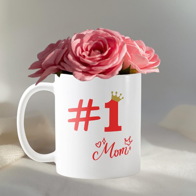 Café #1 Caneca Personalizada Amor de Mãe (Criador carregado)