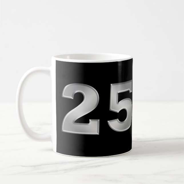 Café 25o Caneca de prata do aniversário (Esquerda)