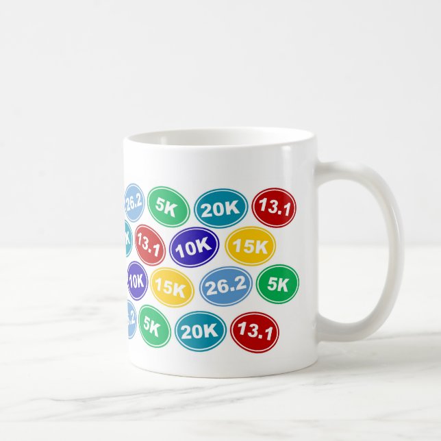 Café 26,2 13,1 caneca running de 5k 10k 15k 20k (Direita)