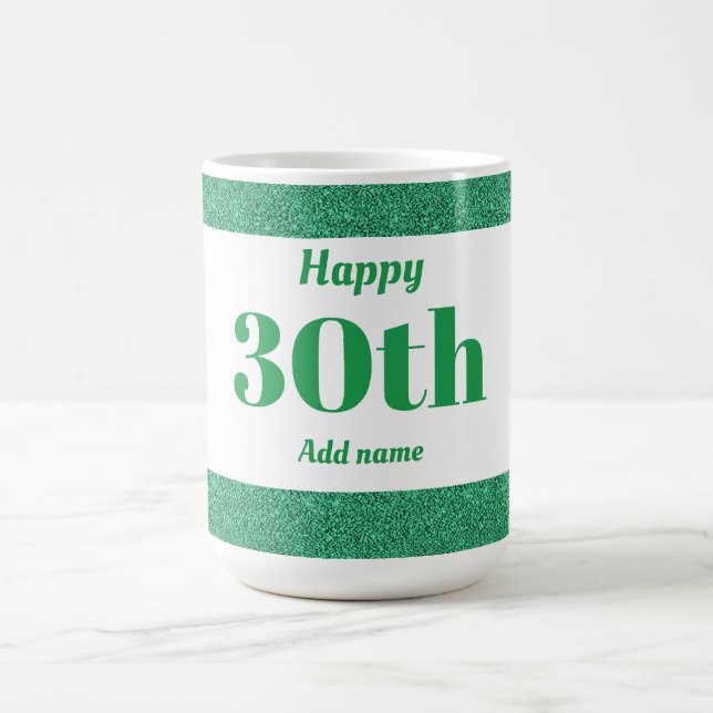 Café 30 de presente de caneca de aniversário personaliz (Centro)