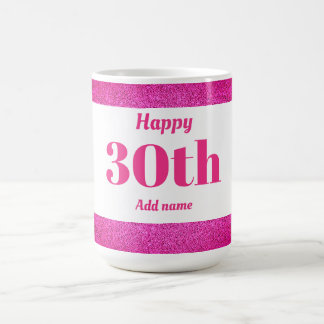 Café 30 de presente de caneca de aniversário personaliz