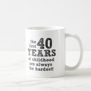 Café 40 Anos de Infância Caneca Divertida