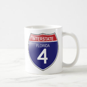 Café 4 de um estado a outro em Florida com a caneca do