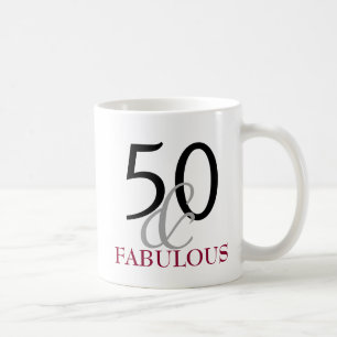 Café 50 e 50th caneca fabulosa do presente de
