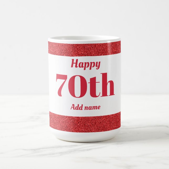 Café 70 de presente de caneca de aniversário personaliz (Centro)