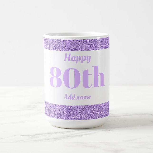 Café 80 de presente de caneca de aniversário personaliz (Centro)