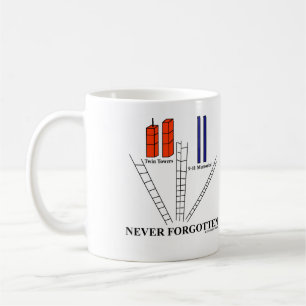 Café 9/11 de caneca nunca esquecida