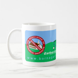 Café A bandeira de ABCD na caneca branca