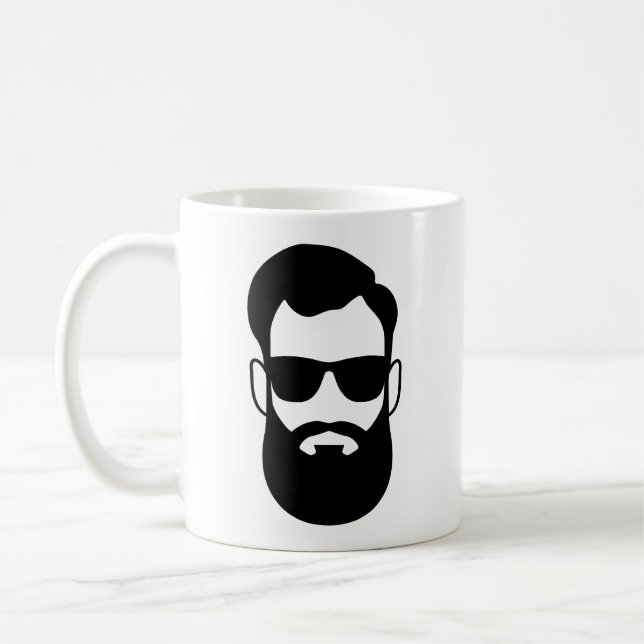 Café A barba do homem e a caneca dos óculos de sol (Esquerda)