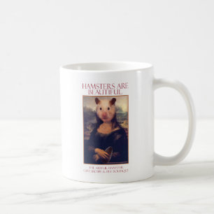 Café A caneca astuta de Mona Lisa do hamster